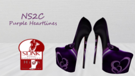purple heartlines pumps